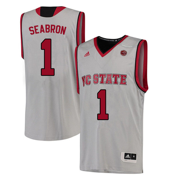 Men #1 Dereon Seabron NC State Wolfpack College Basketball Jerseys Sale-White